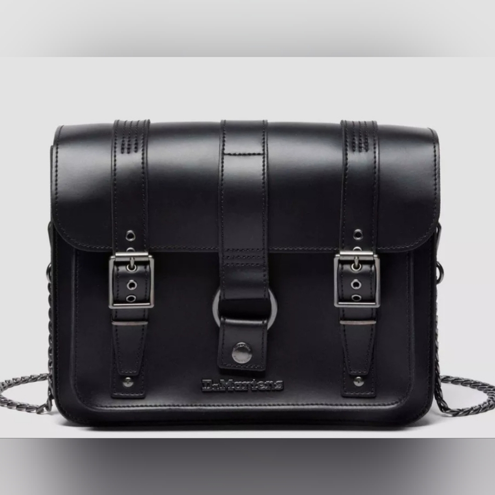 Dr. Martens Black Leather Satchel